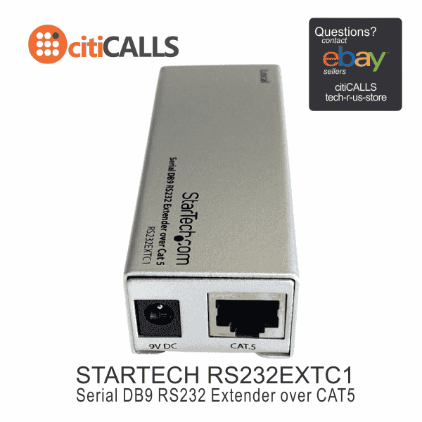 StarTech RS232EXTC1 DB9 RS232 Extender over CAT5 up to 3300ft
