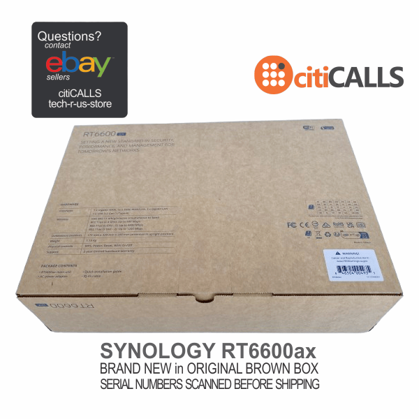 Synology RT6600AX RT6600ax Wi-Fi 6 IEEE 802.11ax Ethernet Wireless Router