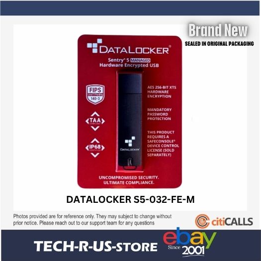 Datalocker S5-032-FE-M Sentry 5 Managed 32GB USB 3.2 Gen 1 FIPS Flash Drive