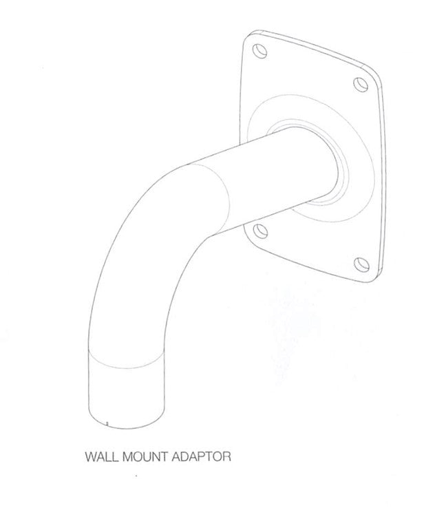 Hanwha SBP-300WMW Aluminum Gooseneck Wall Mount Bracket PT01-005154E White