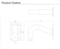 Hanwha SBP-300WMW Aluminum Gooseneck Wall Mount Bracket PT01-005154E White