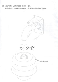 Hanwha SBP-300WMW Aluminum Gooseneck Wall Mount Bracket PT01-005154E White