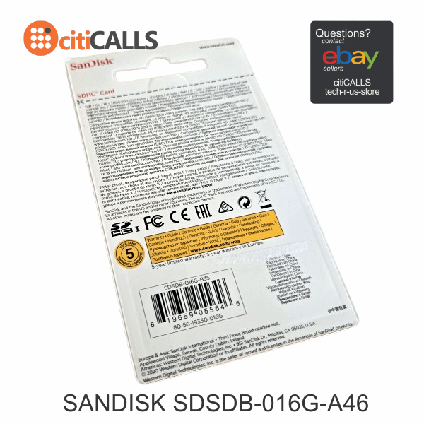 SanDisk SDSDB-016G-A46 16 GB Class 4 SDHC - Water Proof, Shock Proof