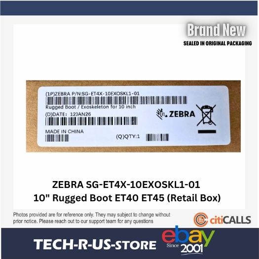 Zebra SG-ET4X-10EXOSKL1-01 Rugged Boot Exoskeleton for 10" ET40 and ET45 Tablet