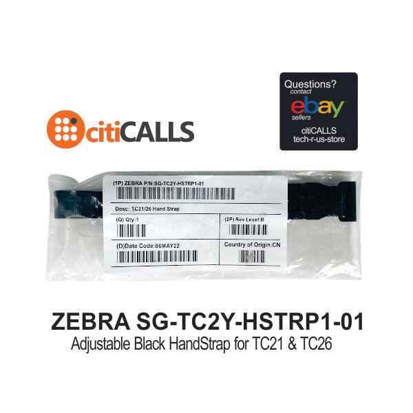 Zebra SG-TC2Y-HSTRP1-01 Handstrap Hypalon Pad for Use with TC21 TC26 Black