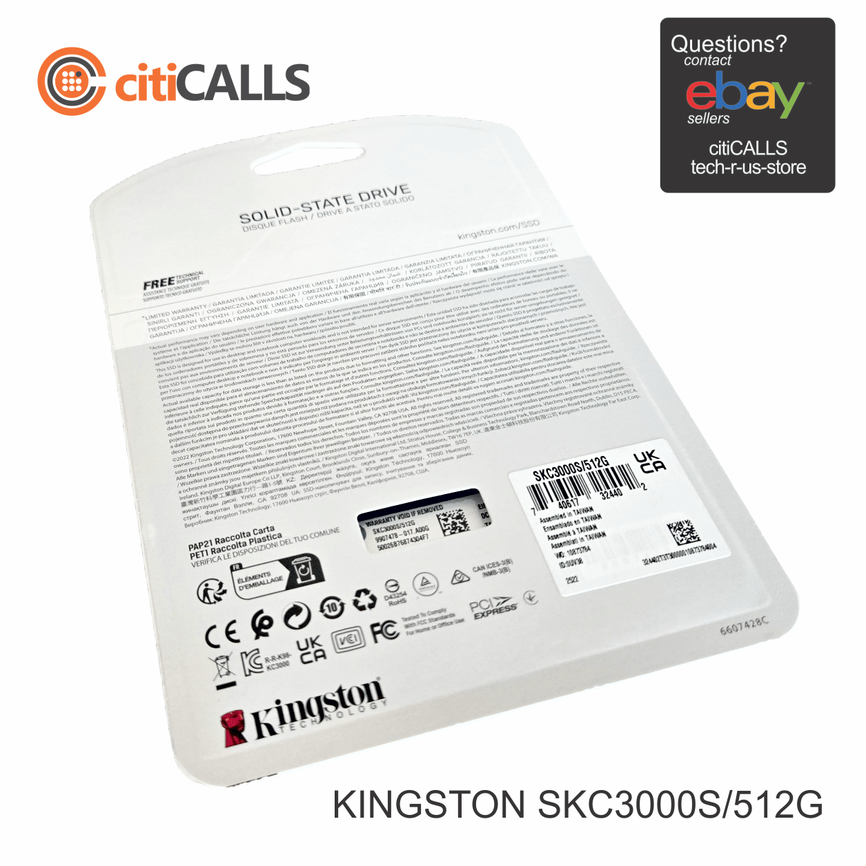 Kingston SKC3000S/512G KC3000 512 GB Solid State Drive M.2 2280 Internal - NVMe