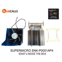 Supermicro Fan SNK-P0051AP4 4U Active Xeon CPU Heat Sink for X9 LGA1155/1150