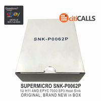 Supermicro Fan SNK-P0062P 1U H11 AMD EPYC 7000 SP3 CPU Heat Sink Brown Box