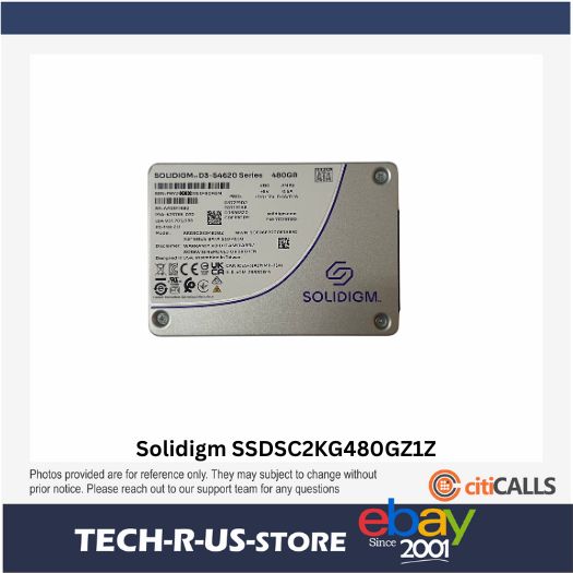 Solidigm SSDSC2KG480GZ1Z SSD - D3-S4620 480GB 2.5 SATA 6Gb s 3D4 TLC Bare
