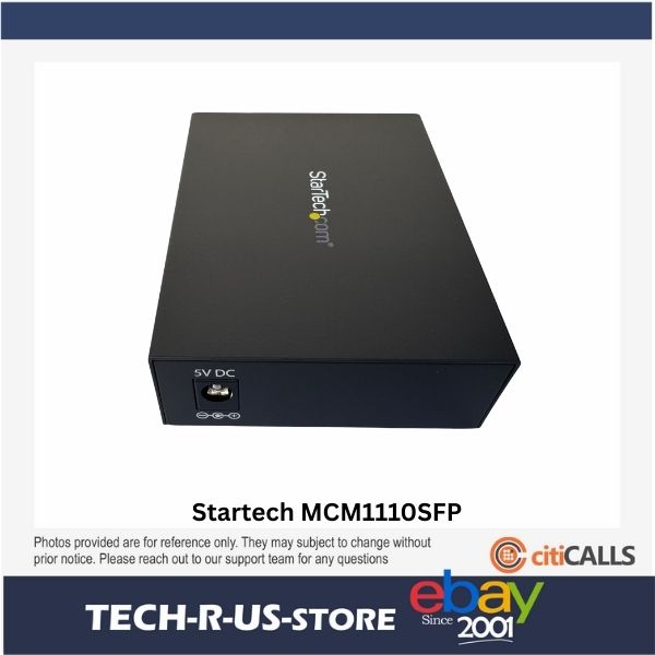 StarTech MCM1110SFP Gigabit Ethernet RJ45 Fiber Media Converter w Open SFP TAA