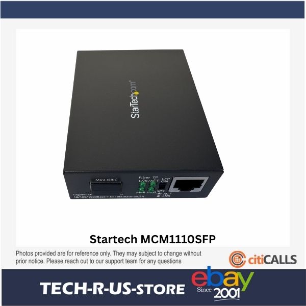 StarTech MCM1110SFP Gigabit Ethernet RJ45 Fiber Media Converter w Open SFP TAA
