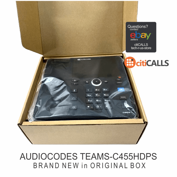 Audiocodes TEAMS-C455HDPS C455HD IP Phone Corded - Wall Mountable - Black - VoIP