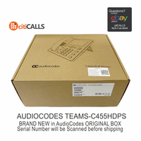 Audiocodes TEAMS-C455HDPS C455HD IP Phone Corded - Wall Mountable - Black - VoIP
