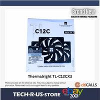 Thermalright TL-C12CX3 TL-C12C 3x 120mm Cooler Fan 4-Pin PWM SFDB 1550rpm Black