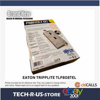 Eaton TLP808TEL 8-Outlet Computer Surge Protector w 8Ft Cord 2160 Joules Gray