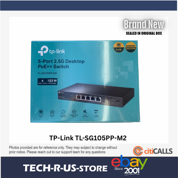 TP-Link TL-SG105PP-M2 5-Port 2.5G Desktop Switch with 4-Port PoE++ 5.0 Ports