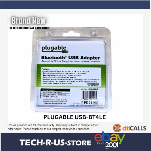 Plugable USB-BT4LE USB Bluetooth 4.0 Low Energy Micro Adapter - (Compatible with