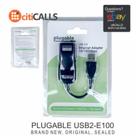 Plugable USB2-E100 USB 2.0 to Ethernet Fast 10/100 LAN Wired Network Adapter