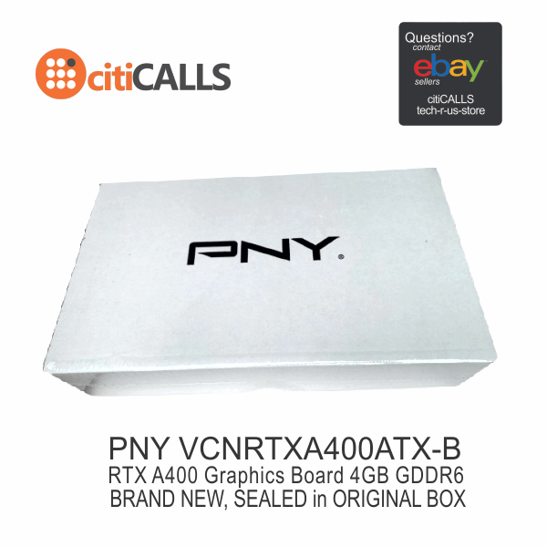 PNY VCNRTXA400ATX-B NVIDIA RTX A400 Professional Graphics Board 4GB GDDR6 GPU
