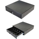 APG VP101-BL1616 Cash Drawer Vasario Drawer 16X16 Black Manual Push 5 Bill 5Coin