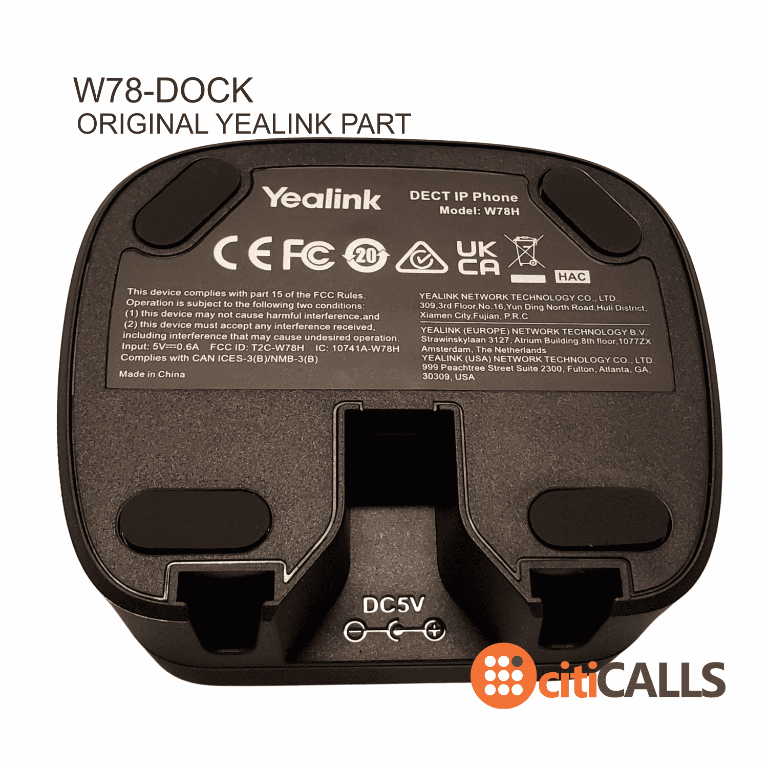 Yealink W78-Dock Charging Cradle 230202300002 for W78H W78P DECT Phone