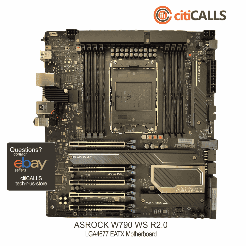 ASRock W790 WS R2.0 Motherboard - W790 LGA4677 Max2TB DDR5 PCIe EATX Retail