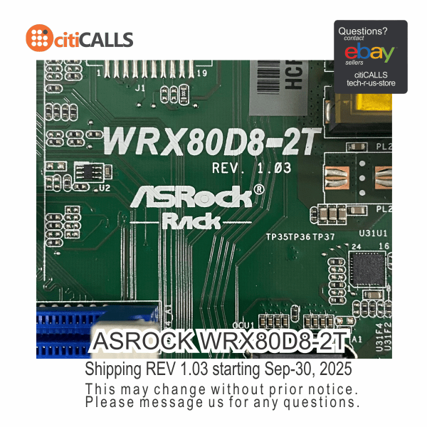 ASRock WRX80D8-2T Motherboard AMD WRX80 Socket SP3 LGA4094 Maximum 128GB DDR4