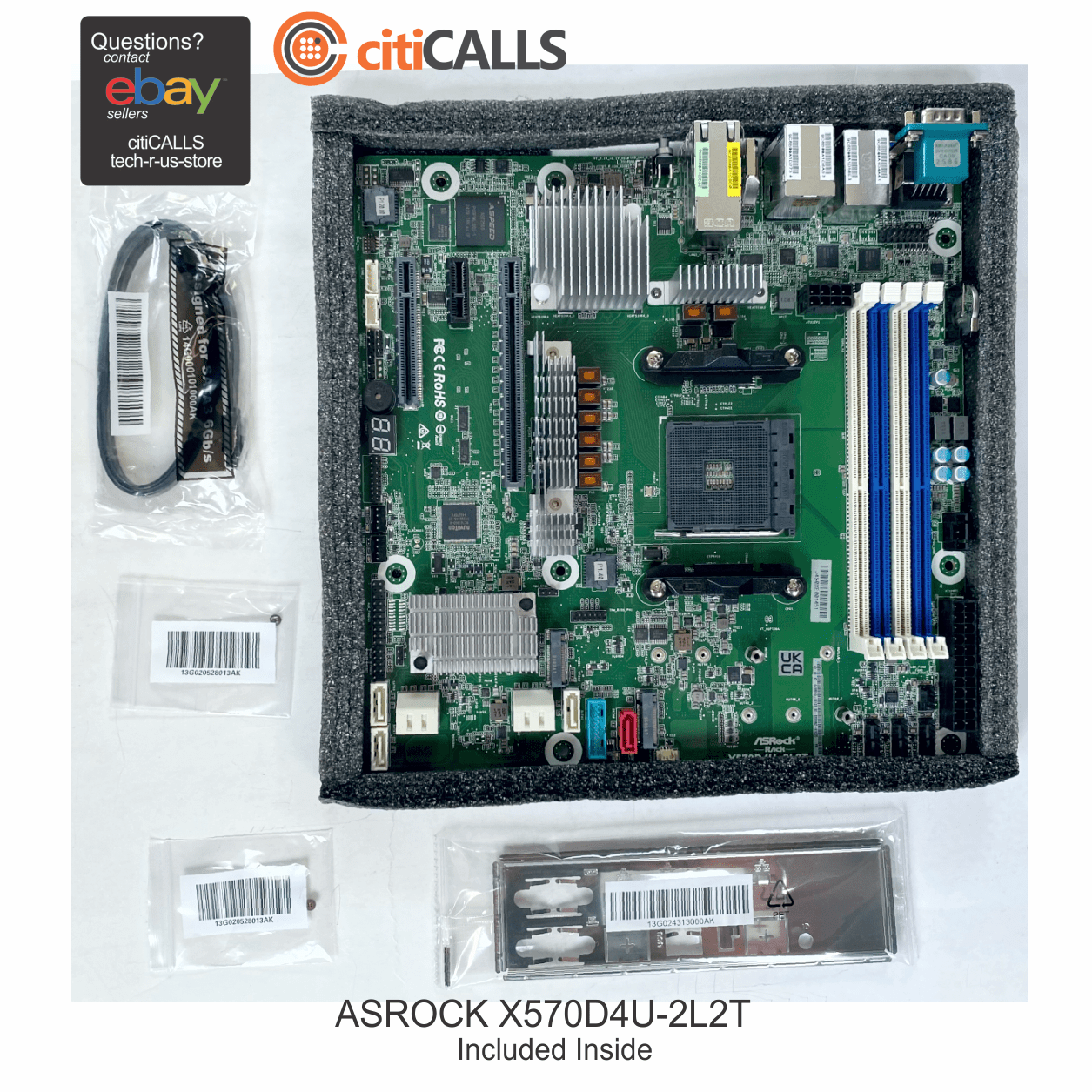 ASRock X570D4U-2L2T Motherboard AMD Ryzen max128GB DDR4 PCIe micro-ATX