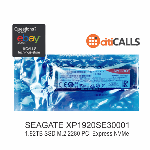 Seagate XP1920SE30001 Nytro 1.92 TB Solid State Drive M.2 2280 Internal PCI BULK