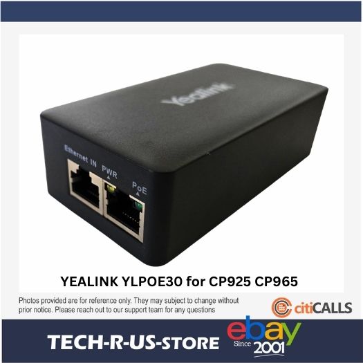 Yealink YLPOE30 330000030000 AC PoE Adapter Ethernet Cable for CP925, CP965