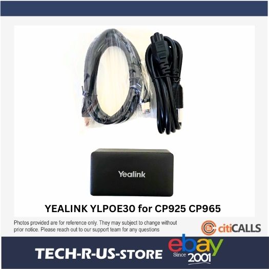Yealink YLPOE30 330000030000 AC PoE Adapter Ethernet Cable for CP925, CP965