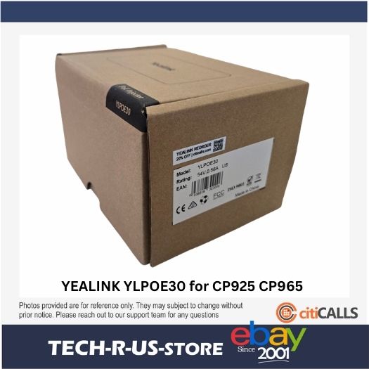Yealink YLPOE30 330000030000 AC PoE Adapter Ethernet Cable for CP925, CP965