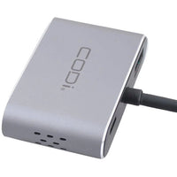 Codi A01063M 4-In-1 USB-C Display Adapter - HotSwap - Plug and Play