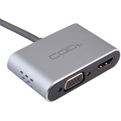 Codi A01063M 4-In-1 USB-C Display Adapter - HotSwap - Plug and Play