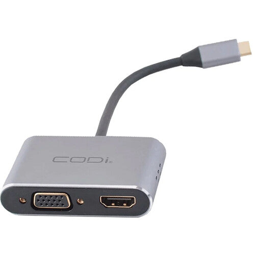 Codi A01063M 4-In-1 USB-C Display Adapter - HotSwap - Plug and Play