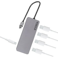 Codi A01065 5-in-1 Multi-Port Hub - USB Type C - External - 4 USB Port(s)