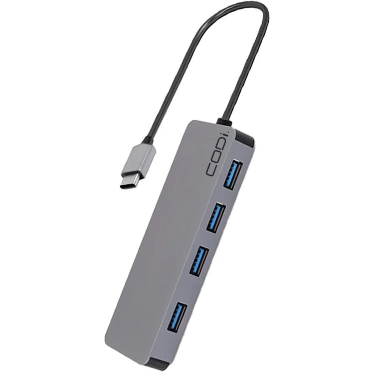 Codi A01065 5-in-1 Multi-Port Hub - USB Type C - External - 4 USB Port(s)