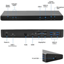 Codi A01080 Centro USB-C Triple Display Docking Station - Black