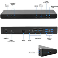 Codi A01080 Centro USB-C Triple Display Docking Station - Black