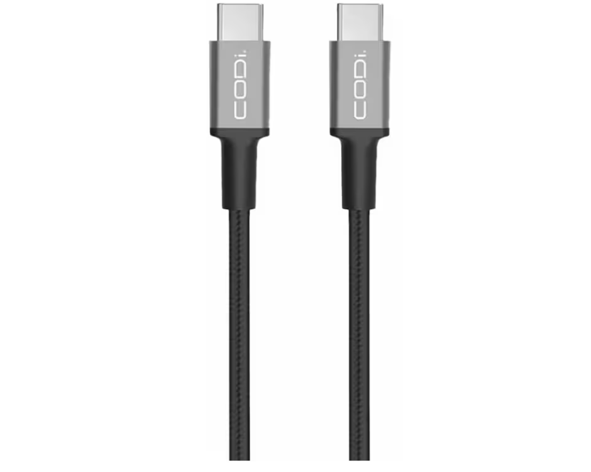 CODi A01101 USB-C to USB-C Charge & Sync Cable - 3ft Braided Nylon