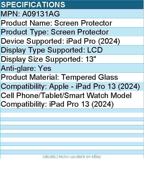 Codi A09131AG Anti-Glare Glass Screen Protector for iPad Pro 13"" (M4, M5)