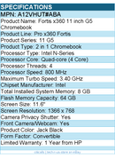 HP A12VHUT#ABA Pro x360 Fortis 11 G5 11.6" Touchscreen Rugged 2 in 1 Chromebook