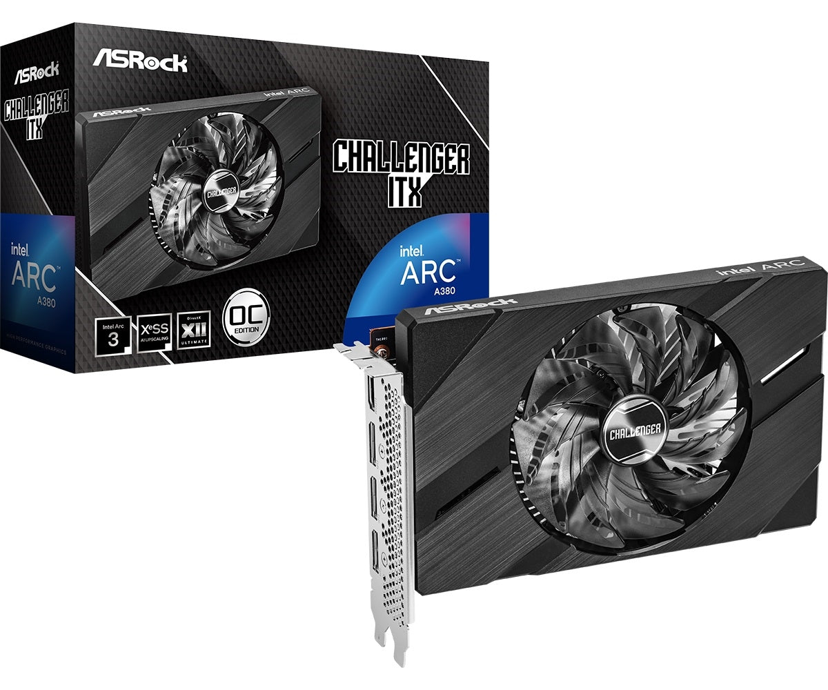 ASRock VCX A380 CLI 6GO Intel Arc A380 Challenger ITX 6GB OC 6GB GDDR6 96Bit