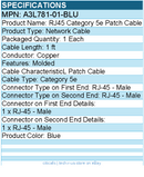 Belkin A3L781-01-BLU RJ45 Category 5e Patch Cable - RJ-45 - Male - Blue