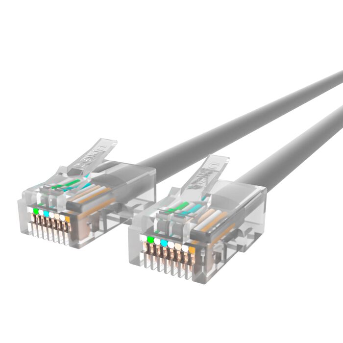 Belkin A3L791B07 Category 5e Patch Cable - RJ-45 Male - 7ft - Gray