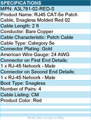Belkin A3L791-02-RED-S Cat5e Patch Cable - RJ-45 Male - 2ft - Red