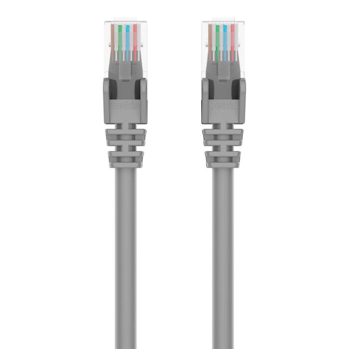 Belkin A3L791-20-S Cat5e Patch Cable - RJ-45 Male - Molded - 20ft - Gray