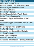 Belkin A3L791B07-BLU-S Cat. 5E Patch Cable - RJ-45 Male - 7ft - Blue