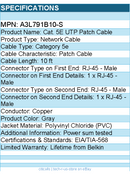 Belkin A3L791b10-S Cat. 5E UTP Patch Cable - RJ-45 Male - 10ft - Gray