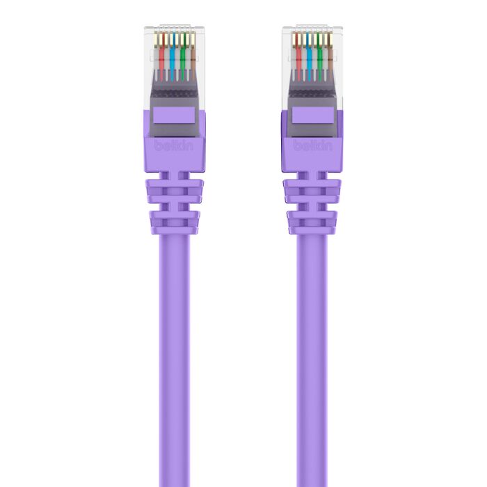Belkin A3L980-07-PUR-S Cat. 6 UTP Patch Cable - RJ-45 Male - 7ft - Purple